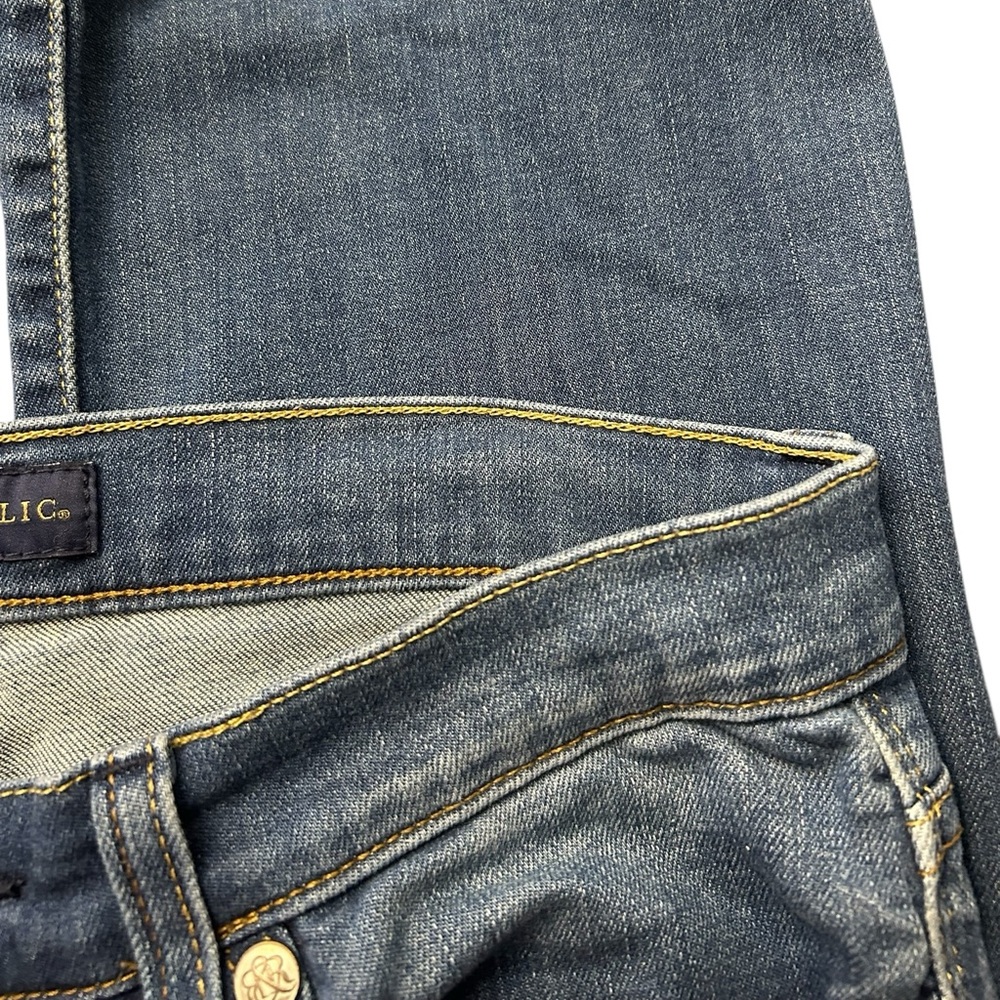 SOLD Rock & Republic Woman’s Blue Distressed Stretch Kasandra Bootcut Jeans - Picture 9 of 14